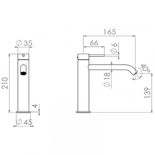 Смеситель для раковины Bossini Nobu INZ203.075 Нержавеющая сталь матовая