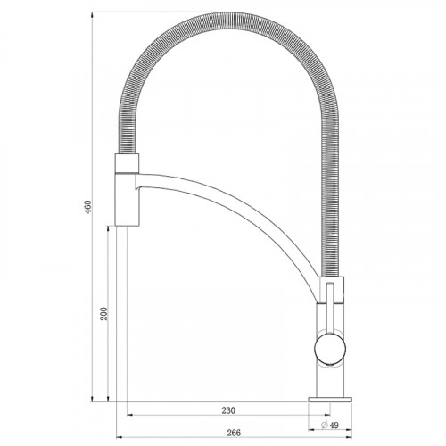 Смеситель для кухни Royce Casa RCM-120801CR Хром латунь