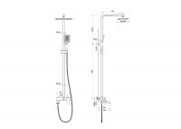 Душевая система Wonzon &amp; Woghand Fit WW-88739009-MB цвет Черный матовый