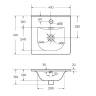 Раковина BelBagno 40 BB-8099-3-40 Белая
