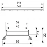 Решетка для душевого лотка Tece Drainline Plate II 70 600772 Полированная нержавеющая сталь