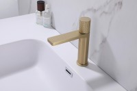 Смеситель для раковины Abber Rund AF8710G Золото матовое латунь