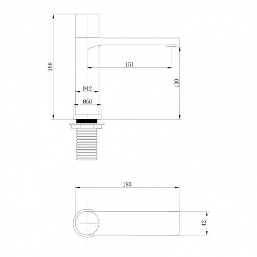 Смеситель для раковины Abber Rund AF8710G Золото матовое латунь