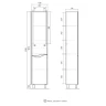 Шкаф пенал Volna 40 pnVLN40-01 Белый