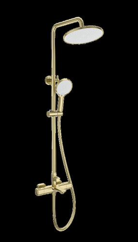 Душевая система Wonzon &amp; Woghand Solid WW-C3011-A-BG с термостатом цвет Брашированное золото