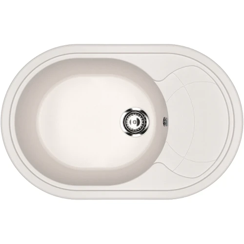 Кухонная мойка Ulgran Classic U-610-331 Белая искусственный камень (литьевой мрамор) встраиваемый