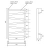 Водяной полотенцесушитель Point Феникс PN15158 П7 500x800 Хром