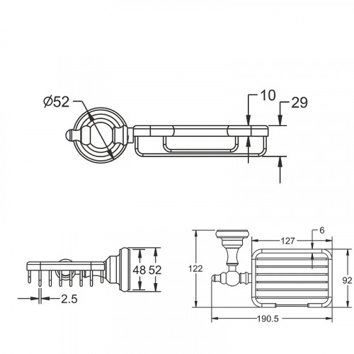 Мыльница Rose RG11 RG1104 цвет Хром
