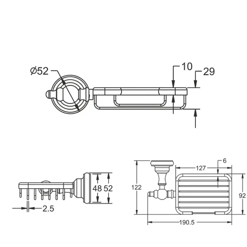 Мыльница Rose RG11 RG1104 цвет Хром
