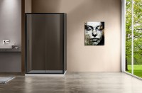 Душевой уголок Vincea Garda 120х90 VSR-1G9012CGB профиль Черный стекло тонированное
