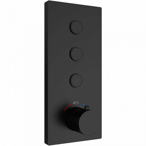 Душевая система Vincea Inspire VSFW-433TI2RMB с термостатом Черная матовая латунь встраиваемый