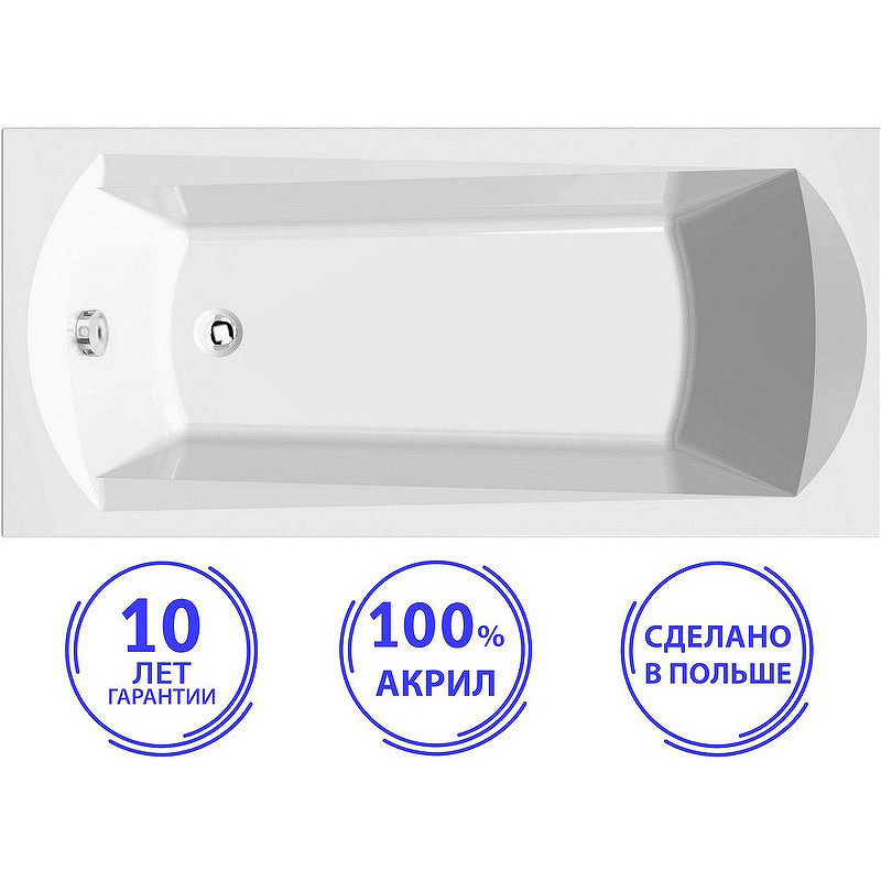 Акриловая ванна C-Bath Clio 170x70 CBQ003006 без гидромассажа
