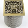 Решетка для трапа Bronze de Luxe Узоры 10x10 21962 Бронза
