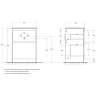 Тумба под раковину BelBagno Kraft 60 KRAFT-600-2C-PIA-BO Bianco Opaco МДФ / ЛДСП