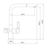 Смеситель для кухни Iddis Pure PURSBFLi05 Хром на столешницу