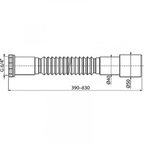 Гибкое соединение Alcaplast A780 6/4x40/50
