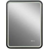Зеркало Art&amp;Max Genova AM-Gen-600-800-S-F-Т с подсветкой с сенсорным выключателем Черное стекло