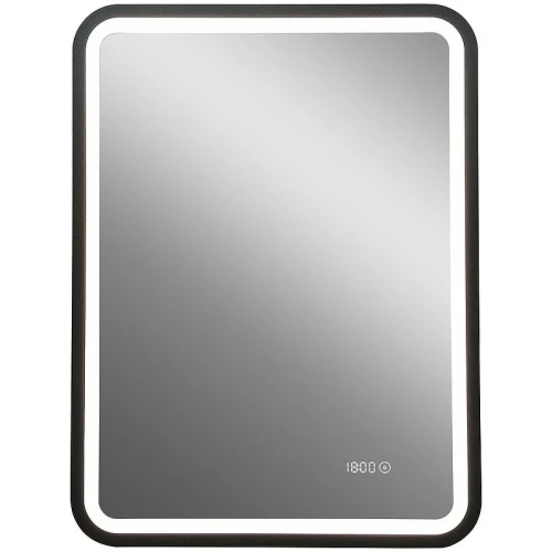 Зеркало Art&Max Genova AM-Gen-600-800-S-F-Т с подсветкой с сенсорным выключателем Черное стекло