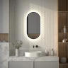 Зеркало Defesto Aura 40х80 DF 2922R с подсветкой 20W-4500K/ИК - выключатель/Нейтральный белый свет/Черная рама