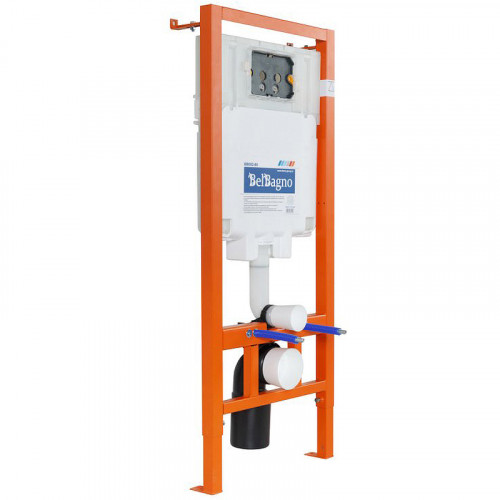 Инсталляция BelBagno BB002-80 для подвесного унитаза без клавиши смыва нержавеющая сталь