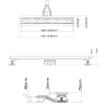 Душевой лоток Esbano Combi 80 C-RAIN-80MB ESTRCOMRAIN80MB с Черной матовой решеткой