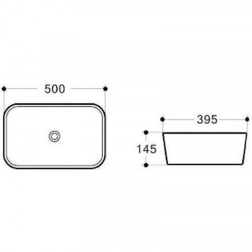 Раковина-чаша Art&Max 50 AM110-T-MB Черная матовая