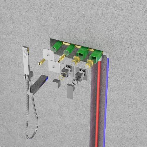 Смеситель для ванны Timo Selene 2014/17YSM Золото матовое латунь встраиваемый