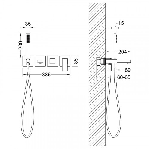 Смеситель для ванны Timo Selene 2014/17YSM Золото матовое латунь встраиваемый