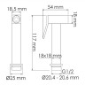 Гигиенический душ WasserKRAFT A214 Черный глянец латунь
