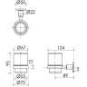 Стакан для зубных щеток Sancos Base SC9030CH Хром