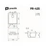 Кухонная мойка Practik 42 PR-M-425-003 цвет Серый