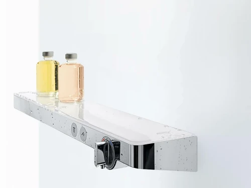 Смеситель для душа Hansgrohe ShowerTabletSelect 13184400 с термостатом Белый Хром латунь на стену