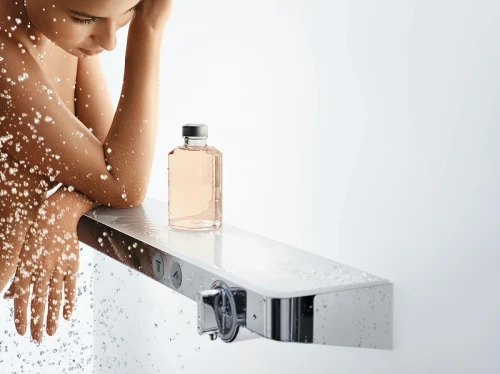 Смеситель для душа Hansgrohe ShowerTabletSelect 13184400 с термостатом Белый Хром латунь на стену