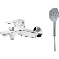 Смеситель для ванны Haiba HB60548-8 Белый Хром на стену