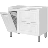 Тумба под раковину Style Line Альба 90 R Люкс Plus ЛС-000010054 Белая МДФ / ЛДСП