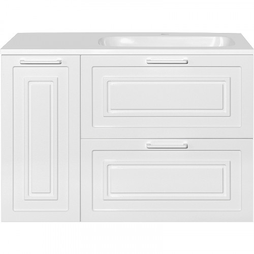 Тумба под раковину Style Line Альба 90 R Люкс Plus ЛС-000010054 Белая МДФ / ЛДСП