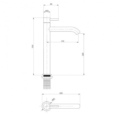 Смеситель для раковины Abber Wasser Kreis AF8111NG цвет Никель