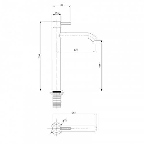 Смеситель для раковины Abber Wasser Kreis AF8111NG цвет Никель