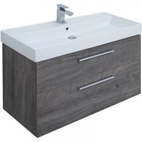 Тумба под раковину Aquanet Nova 100 243658 подвесная Дуб рошелье МДФ / ЛДСП