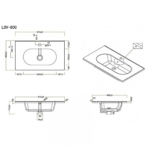 Раковина BelBagno Love 80 LOV-800-LVB Белая