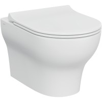 Комплект унитаза с инсталляцией Vitra Zentrum Round 9879B003-7200 с сиденьем Микролифт и клавишей смыва Хром глянцевый фарфор подвесной