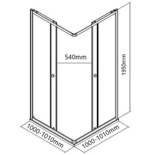 Maybah Glass MGY-1330-5 1000x1000x1950 раздвижной