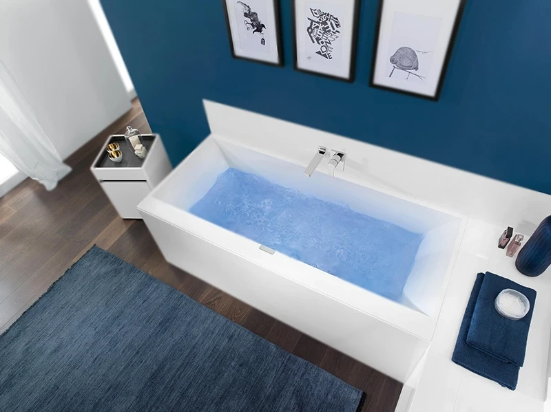 Квариловая ванна Villeroy&Boch Squaro Edge 12 180x80 UBQ180SQE2DV-01 без гидромассажа