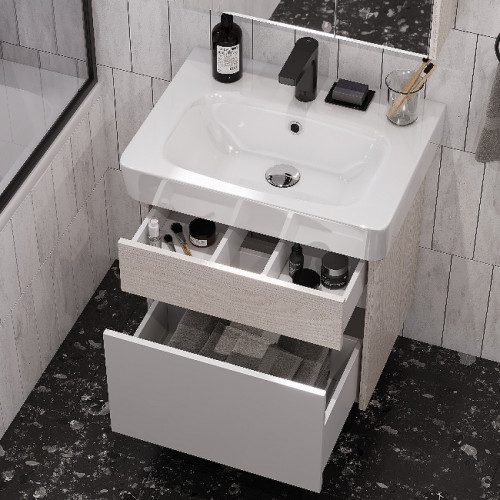 Тумба под раковину Aquaton Верди PRO 60 1A206701VDAV0 подвесная Белый Ясень фабрик МДФ / ЛДСП