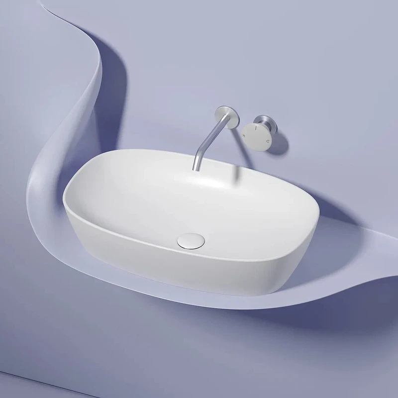 Раковина-чаша Ceramicanova Element 60 CN6049MW Белая матовая фарфор накладная
