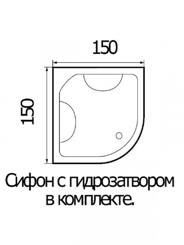 Акриловая ванна Wemor C 150х150 10000000760 цвет Белый