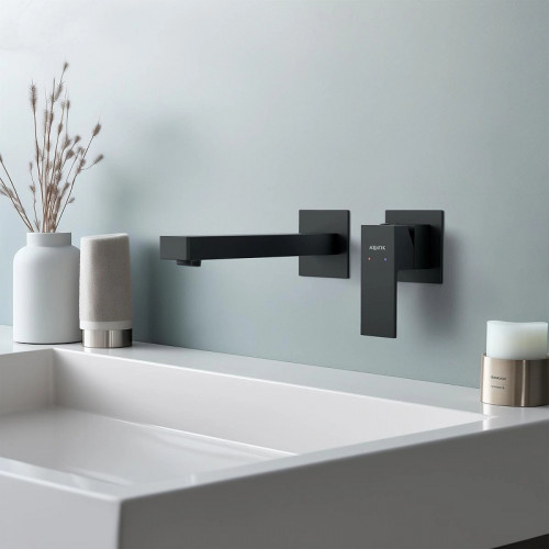 Смеситель для раковины Aquatek Либра AQ1613MB Черный матовый латунь встраиваемый