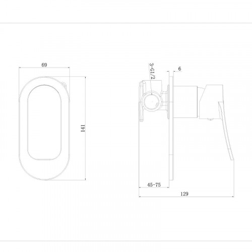 Смеситель для душа AWP Teza S0823C цвет Хром