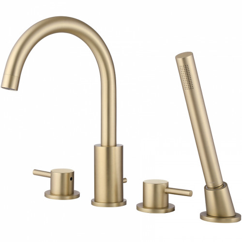 Смеситель на борт ванны Abber Wasser Kreis AF8113G Золото матовое латунь