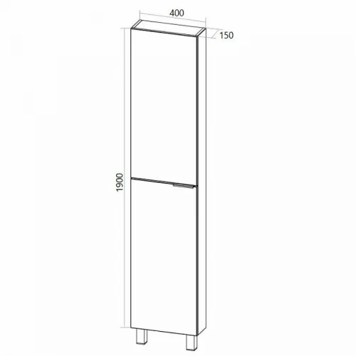 Шкаф пенал 1MarKa Gaula 40Н У92522 White МДФ / ЛДСП